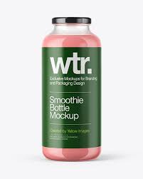Clear Glass Bottle With Strawberry Smoothie Mockup In Bottle Mockups On Yellow Images Object Mockups Mockup Free Psd Bottle Mockup Free Psd Mockups Templates