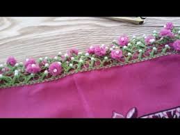 Akordion Gul Organze Kurdele Ile Kurdele Nakisi Youtube Fabric Flowers Ribbon Work Crochet Edging