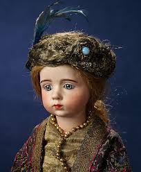 French Bisque Art Character by Albert Marque in Original Ballet Russe  Costume with Provenance