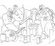 Legends collide as godzilla and kong, the two most powerful forces of nature, clash on the big screen in a spectacular battle for the ages. Godzilla Coloring Pages To Print Godzilla Printable