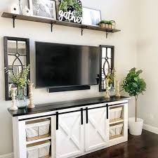 Farmhouse Living Room Barn Door Tv Console Popular Living Room Farm House Living Room Farmhouse Decor Living Room