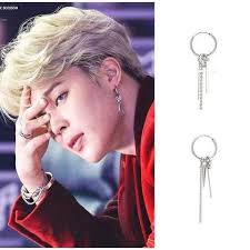 Bts Earrings Bts Jimin Earrings Bts Jimin Fashion Bts Accessories Bts Earrings Gold Bar Earrings Gold Ear Jacket