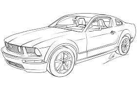 Ce dessin à colorier de voiture est téléchargeable gratuitement et disponible à imprimer pour les enfants. Ausmalbilder Ford Mustang Cars Coloring Pages Mustang Drawing Coloring Pages For Boys