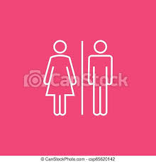 You're welcome to embed this image in your website/blog! Wc Sign Restroom Icon Toilet Bathroom Male And Female Symbol Wc Isolated Line Pictogram Canstock