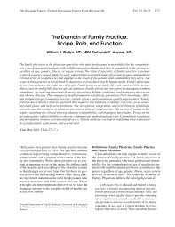 Looking for family care physicians? Pdf The Domain Of Family Practice Scope Role And Function