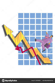 Abstract Clipart Businessman Climbs Chart Stock Vector