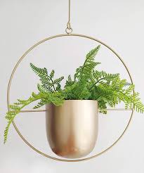 They can meet various use needs. Amazon Com Riseon Boho Gold Metal Plant Hanger Metal Wall And Ceiling Hanging Planter Modern Planter Mid Century Flower Pot Plant Holder Minimalist Planter For Indoor Outdoor Home Decor Round Shape Gold Kitchen