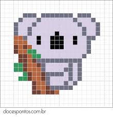 Koala Perler Bead Pattern Animais De Ponto Cruz Ponto Cruz Kawaii Contas Perler