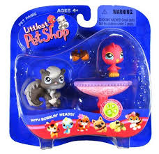 Hasbro Year 2006 Littlest Pet Shop Pet Pairs Playground Pals Series Collectible Bobble Head Pet Figure Set Grey Sq Little Pets Littlest Pet Shop Pet Shop