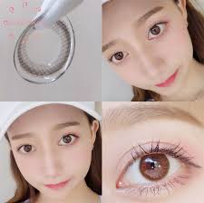 Cincin Hitam Kompak Lensa Warna Alami Mata Lensa Kontak Warna Tahunan untuk  Mata Kosmetik Mata Lensa Kontak Murid Kecantikan Kecil