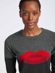 Red refried Lips Sweater