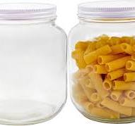 Cornucopia Brands Clear Half Gallon Wide-mouth Glass Jars (Metal Lids,  2-Pack), 64-Ounce / 2-Quart Capacity w/Metal Lids, BPA-Free
