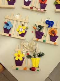Mini Garten Mit Eisstabchen Basteln Fruhling Kinder Basteln Bastelarbeiten