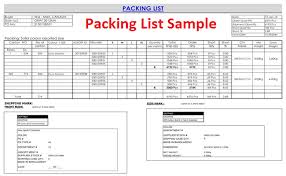 Packing List Format In Apparel Industry Packing List Packing List Sample Packing