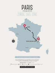 Zombie Safe Zone Paris Map Paris Map Artist Books Map Design