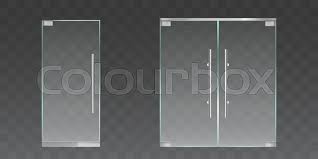 Popular types of glass office doors include framed and frameless entrances that can slide, pivot, or swing, and feature decoration or lamination, among glass office doors incorporate style, aesthetics, and functionality into any workspace entryway, with endless customizations possible to create the. Clear Glass Doors For Office Or Shop Stock Vector Colourbox