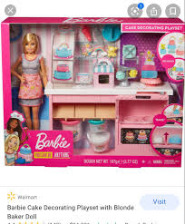 Cake Decorating Baker In 2020 Barbie Cake Barbie Sets Barbie Doll Set