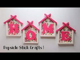 Kawaii 💚 diy buat hiasan dinding dari kertas karton || keren banget. Ide Kreatif Hiasan Dinding Stik Es Krim Home Dekorasi Rumah Shabby Chic Youtube Diy Popsicle Stick Crafts Craft Stick Crafts Popsicle Stick Crafts House