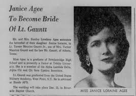 Turner Maurice Gauntt & Janice Loraine Agee