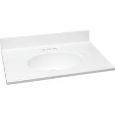 Cultured marble bath vanity sink top. Modular Vanity Tops 31 X 19 Solid White Cultured Marble Vanity Top And Bowl Hd Supply