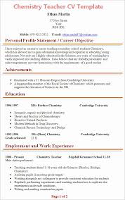 You could also try the two following formats: Free Teacher Resume Templates Best Of Chemistry Teacher Cv Template 1 Teacher Cv Template Teacher Cv Teacher Resume