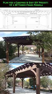 Plan For A 16 X 28 Timber Frame Diy Pergola From Western Timber Frame Pergolaplans Pergolaplansdiy Outdoor Pergola Pergola Diy Pergola