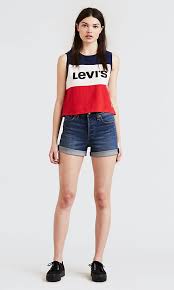 Wedgie Fit Shorts Dark Wash Levi S Us