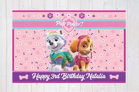 4.8 out of 5 stars with 4 reviews. Paw Patrol Girls Pups Birthday Banner Backdrop Wall Art Decor Etsy
