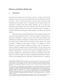 Pdf Fisheries And Marine Biodiversity