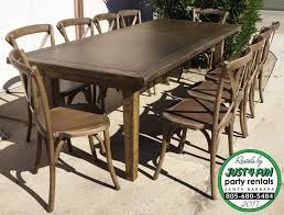 Our metal stack chairs offer a chic, modern look, while our classic chiavari stack chairs give a nod to timeless elegance. Get Farm Table Rentals At Affordable Price In Santa Barbara