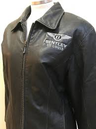 Burk S Bay Bentley St Louis Black Leather Jacket Size Medium Embroidered Unisex Burk In 2020 Black Leather Jacket Men Black Leather Jacket Brown Leather Bomber Jacket