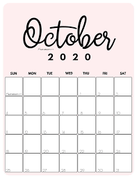 Cute Free Printable October 2021 Calendar Saturdaygift In 2020 October Calendar Calendar Printables Calendar Design