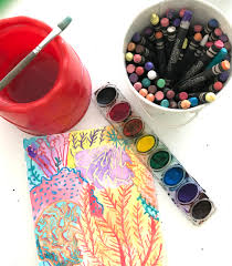 Paint activity for kids, learn about animals. Coral Reef Week The Art Project