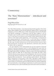 Emorandum requesting duplicate keys : Pdf The Hani Memorandum Introduced And Annotated