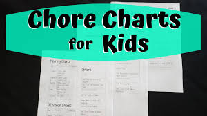 Chore Charts For Kids Flexible Zone Cleaning