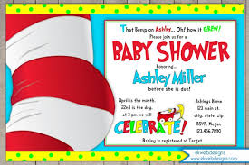 Cat In The Hat Baby Bump Baby Shower Invitation