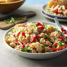 Jambalaya Rice Salad Recipe Jambalaya Rice Rice Salad Salad Recipes