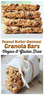 Vegan Peanut Butter Oatmeal Chocolate Chip Granola Bars Nourriture Cuisine Et Boissons Et Collations