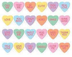 Candy Heart Clipart Embellishments 75 Romantic Candy Sweets Etsy Heart Candy Love Heart Sweets Valentines