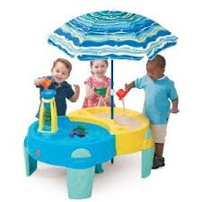 Amazon Com Step 2 Shady Oasis Sand And Water Play Table Toys Games Sand And Water Table Sand And Water Kids Water Table