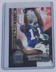 Jun 13, 2021 · while he won't be giving up his day job anytime soon, odell beckham jr.'s overall level of fitness received rave reviews during teammate jarvis landry's celebrity charity softball event over the. 2015 Topps 1000 Yard Club No 1kyc 08 Insert New York Giants Odell Beckham Jr Card