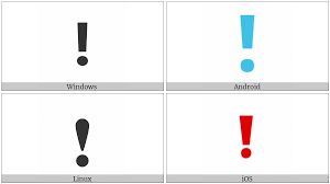 The exclamation mark often marks the end of a sentence, for example: Heavy Exclamation Mark Symbol Utf 8 Icons