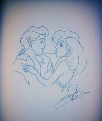Disney Couples Sketch Ariel And Eric The Little Mermaid Ariel Disney Drawing Disney Artist Art Drawing Sketchin Couple Sketch Drawings Disney Couples