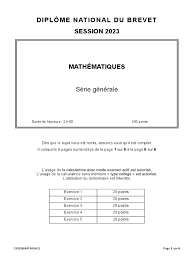 Brevet 2023 Maths Général | PDF