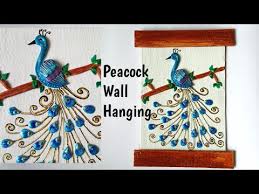 Wall decor, wall hanging, wall decorative items, wall decorations. Peacock Wall Hanging Diy Peacock Clayart On Cardboard With Homemade Clay Step By Step Tutorial