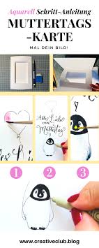 Muttertagskarte Happy Feet In Aquarell Creative Club In 2020 Muttertagskarte Gluckwunschkarte Geburtstag Selber Malen