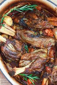 Sprinkle lamb shanks generously with salt and pepper; Mediterranean Style Wine Braised Lamb Shanks Recipe The Mediterranean Dish Braising And Slow Cooke Lamb Shank Recipe Braised Lamb Braised Lamb Shanks Recipe
