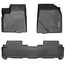 Oedro Floor Mats Compatible For 2014 2019 Toyota Highlander Unique Tpe Liners In 2020 2019 Ford Explorer Toyota Tacoma Double Cab Rubber Floor Mats