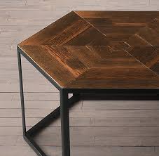 Air degrades the quality of the coffee beans, making them stale and producing horrible coffee. Hexagonal Azobe Wood Steel Coffee Table