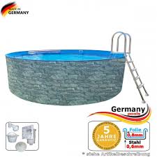 Stone Pool 3 20 X 1 20 Stahlwandpool Stein Optik 3 2 Aufstellpool Pool Net
